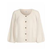 Elegant Feminin Cardigan med Puff-ermer