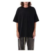 Svart Oversized T-skjorte Klassisk Crew Neck