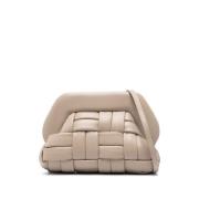 Mandel Beige Faux Skinn Skulderveske