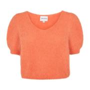 Kortermet Burnt Orange Genser