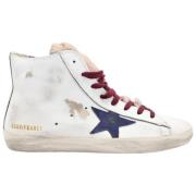 Hvit Lilla Stjerne Shearling Sneakers