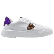 Lave Glitter Sneakers i Hvit Lilla