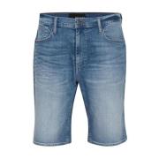 Lys Denim Shorts med Lommer