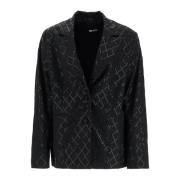 Diamond Sequin Oversize Blazer