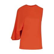 Vibrant Orange One-Shoulder Top