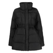 Elegant Svart Puffer & Dunfrakk