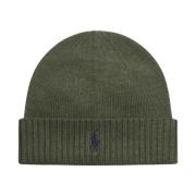 Grønn Polo Ralph Lauren Signature Pony Wool Beanie Lue