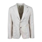 Beige Blazer for Menn