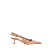 Patent Skinn Slingback Decollete Hæler