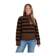 Flerfarget Mockneck-Sweater 7Gg Flat Strikking