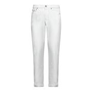 Hvite Denim Straight-Leg Jeans