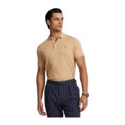 Beige Polo Ralph Lauren Short Sleeve Knit Polo