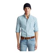 Blå Polo Ralph Lauren Custom Fit Chambray Shirt Skjorte