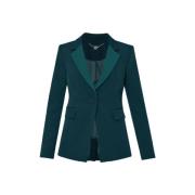 Grønn Slim Fit Blazer Elegant Stoff