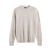 Luksus Merino Crew Sweater Moonbeam Melange