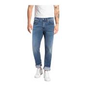 Mid Blue Straight Fit Jeans