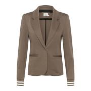 Stripete Blazer Jakke Major Brown/Chalk