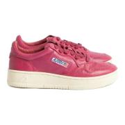 Vintage Geit Skinn Sneakers i Fuchsia