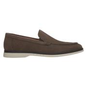 Herres Saddle Brown Loafers laget av Ekte Velour