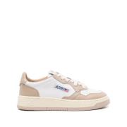 Lav Topp Sneaker i Hvit Beige