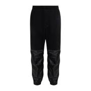 Sweatpants i kombinerte materialer