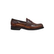 Brun skinn Penny Loafers