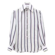 Silke College Stripe Print Skjorte