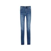 Høy Midje Straight Leg Denim Jeans