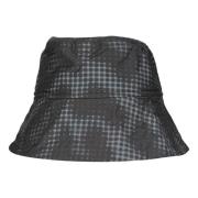 Pixelated Leopard Bucket Hat i Grå/Svart