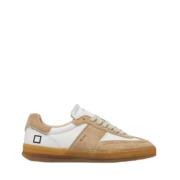 Beige Suede Sporty Sneakers