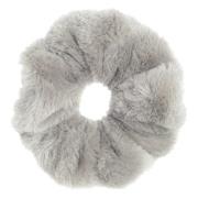 Faux Fur Scrunchie Elephant Grey