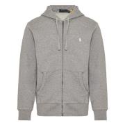 Bomull Zip Hoodie med Brodert Logo