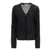 Ull Silke Blanding V-Hals Cardigan