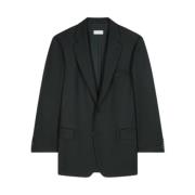 Myk og Vid Herringbone Blazer (Svart)