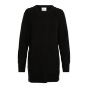 Svart Strikket Pullover Lunamw Os Stil