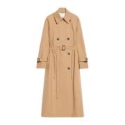 Vanntett Ullblanding Midi Trench Coat