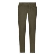 Khaki Slim-Fit Bomull Jeans