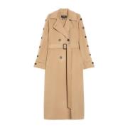 Dobbeltspent ull trenchcoat