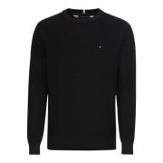 Svart Tommy Hilfiger Cross Structure Crew Genser