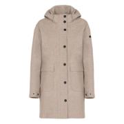 Taupe Ull Kashmir Parka Hettefrakk