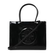 Svart Blank Patent Tote Bag