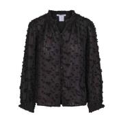 no color Untold Stories Julia Button Shirt Black Bluse