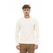 Beige Ull Crewneck Genser Menn