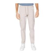 Beige Bomullsblanding Jeans og Bukser