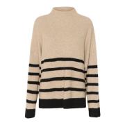 Stripete Strikket Genser Sweater