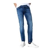 Slim Fit Bomull Jeans Blå Kolleksjon