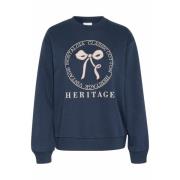 Midnight Marine Sweatshirt med Front Print