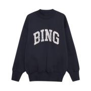 Marineblå Bradie Sweatshirt med Bing Grafikk