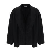 Svart Oversized Glidelås Blazer