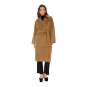 Khaki Ull Trenchcoat med Belte